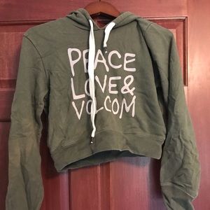 volcom. size large.  cropped hoodie.